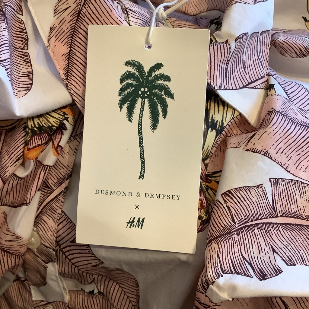 Nwt Desmond & Dempsey X H&M Pink Floral Shirt Dress — image 8 of 8